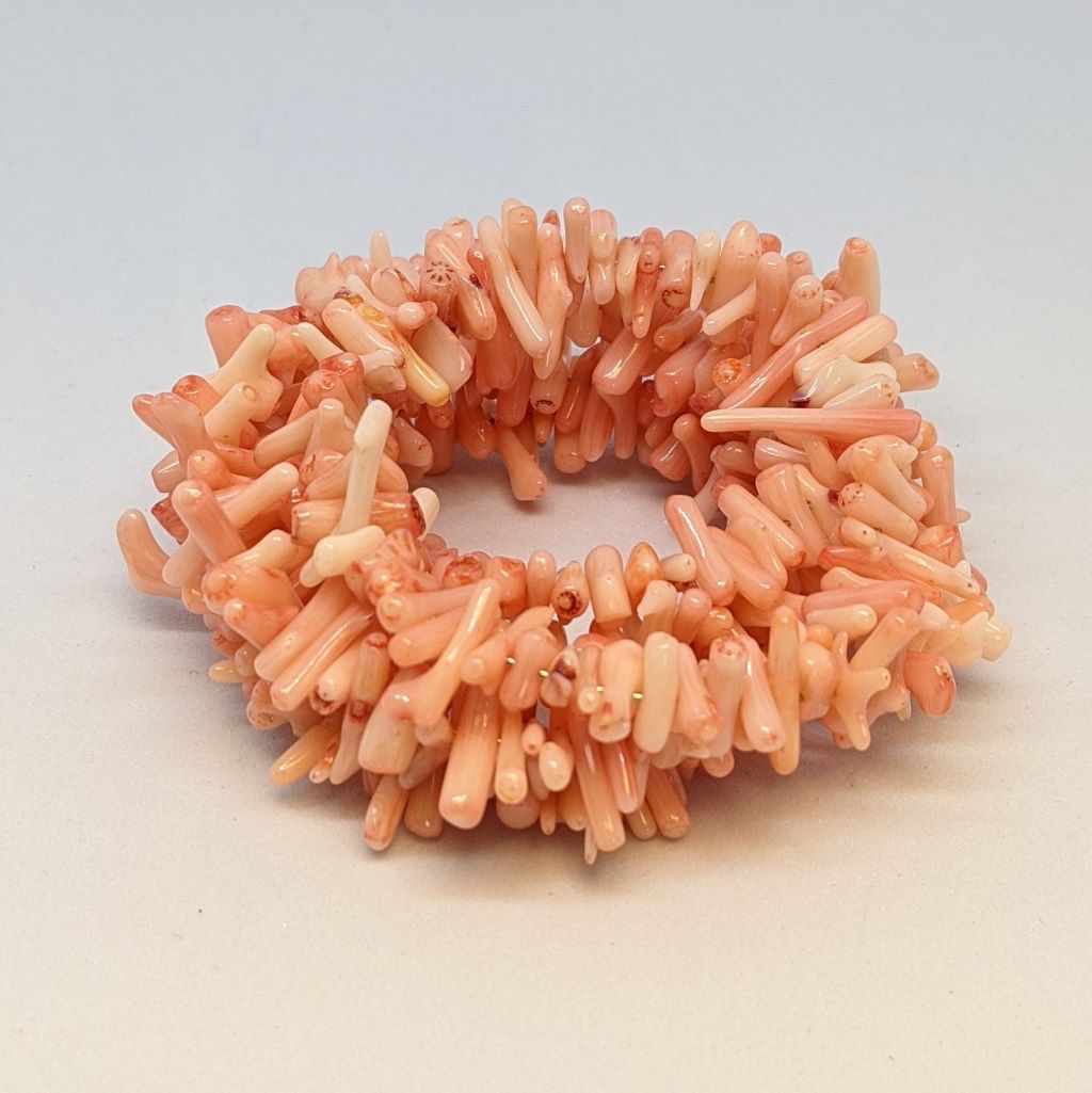 coral chip bracelet pink