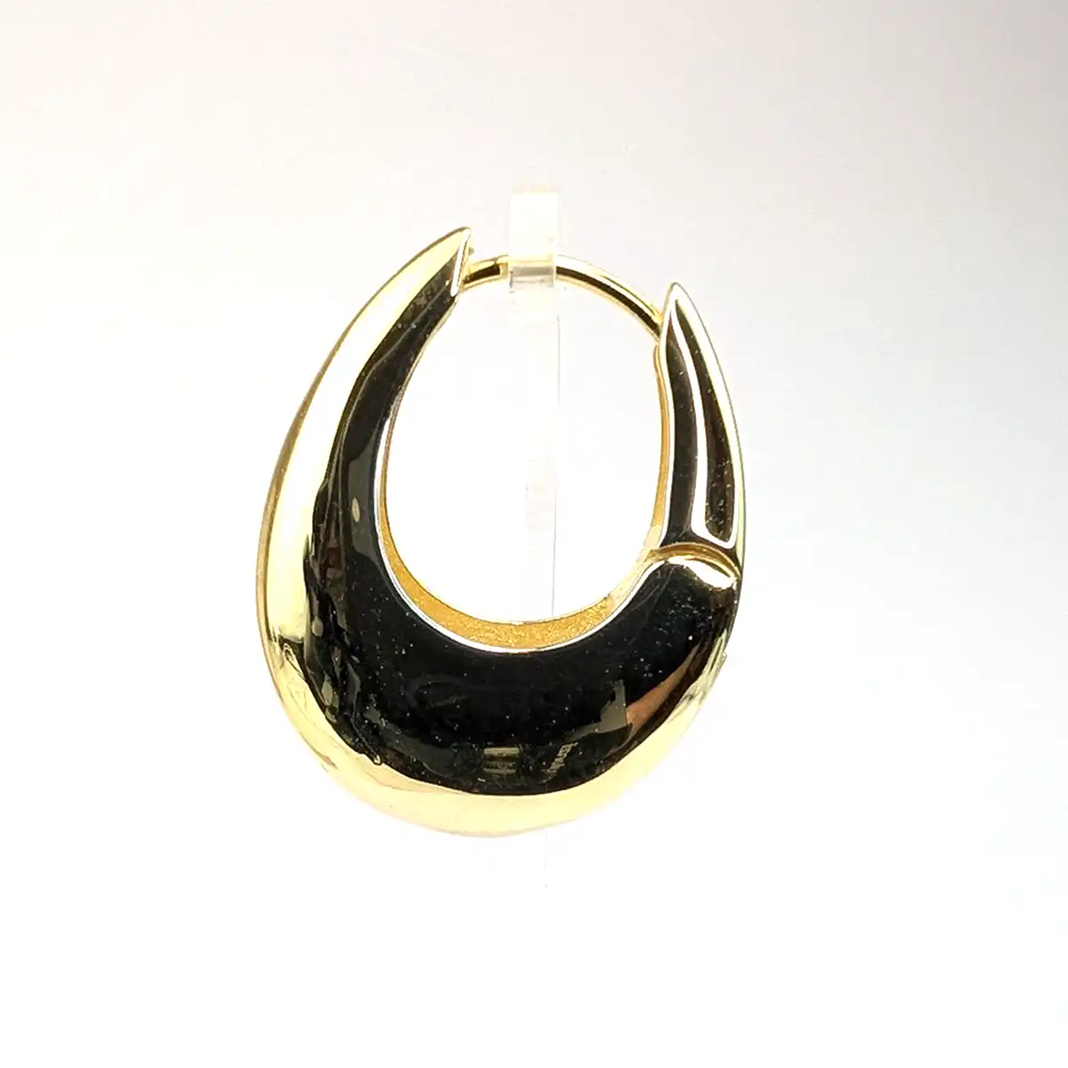 Sterling Silver 'Fat Loop' Gold Earrings - Image 6