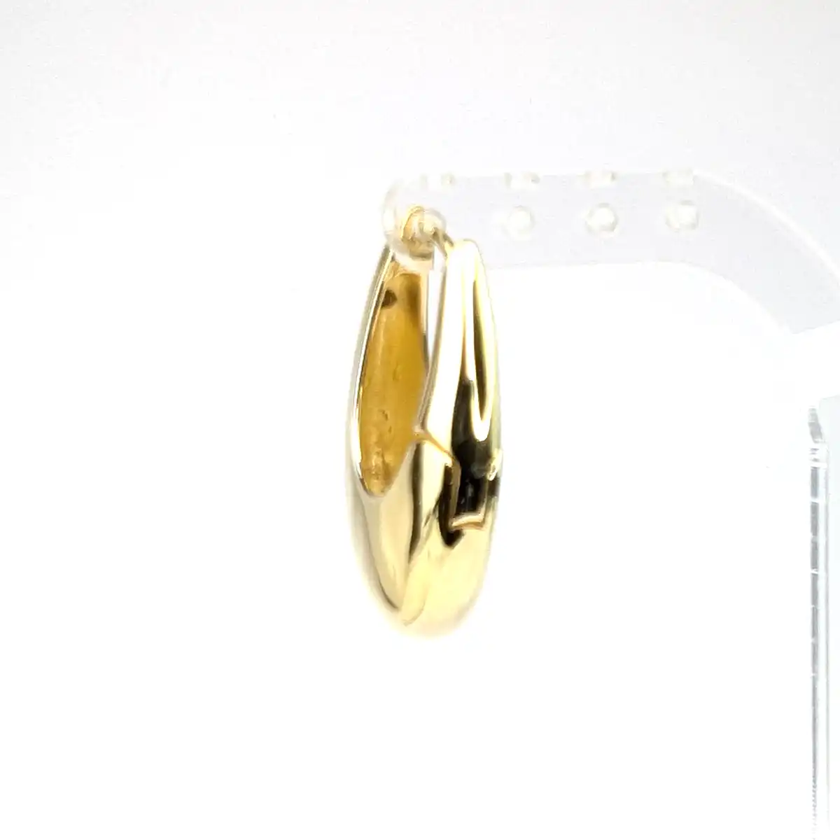 Sterling Silver 'Fat Loop' Gold Earrings - Image 4