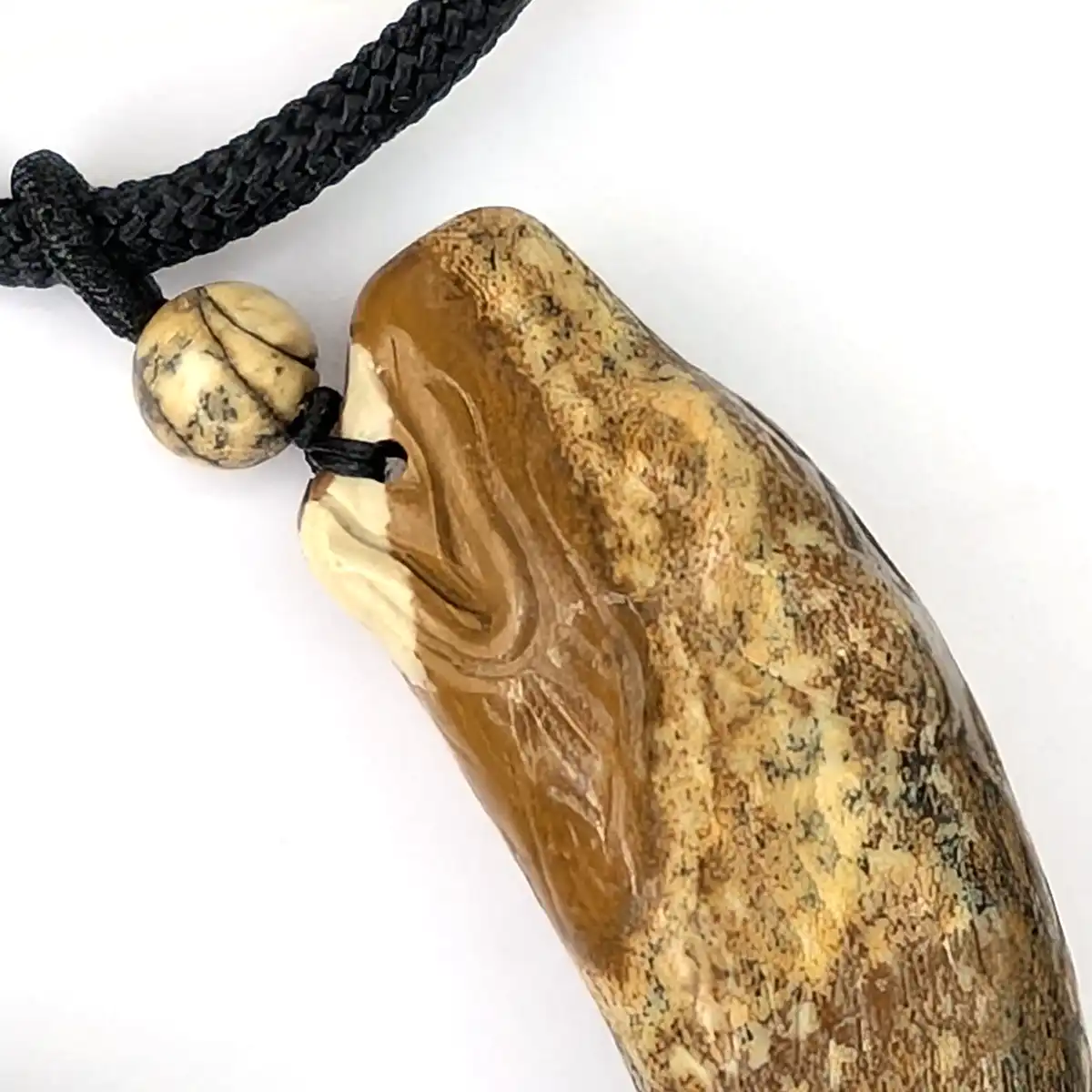 Natural Jasper Dragon Pendant - Image 4