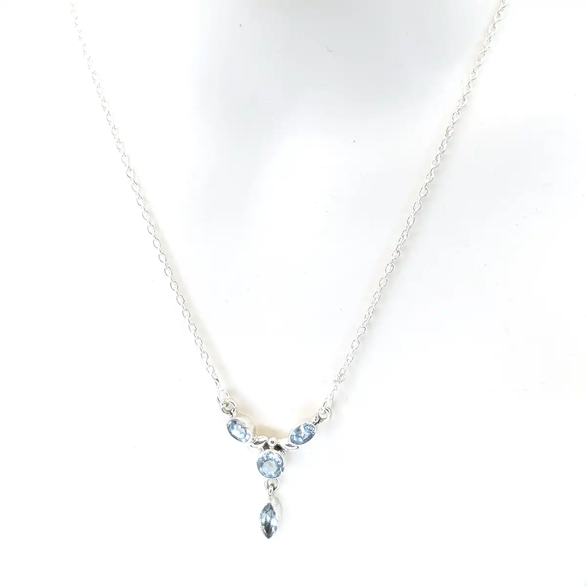 Blue Topaz Silver Necklace - Image 2
