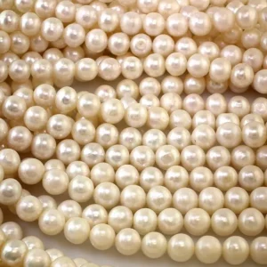 Near round loose pearl string