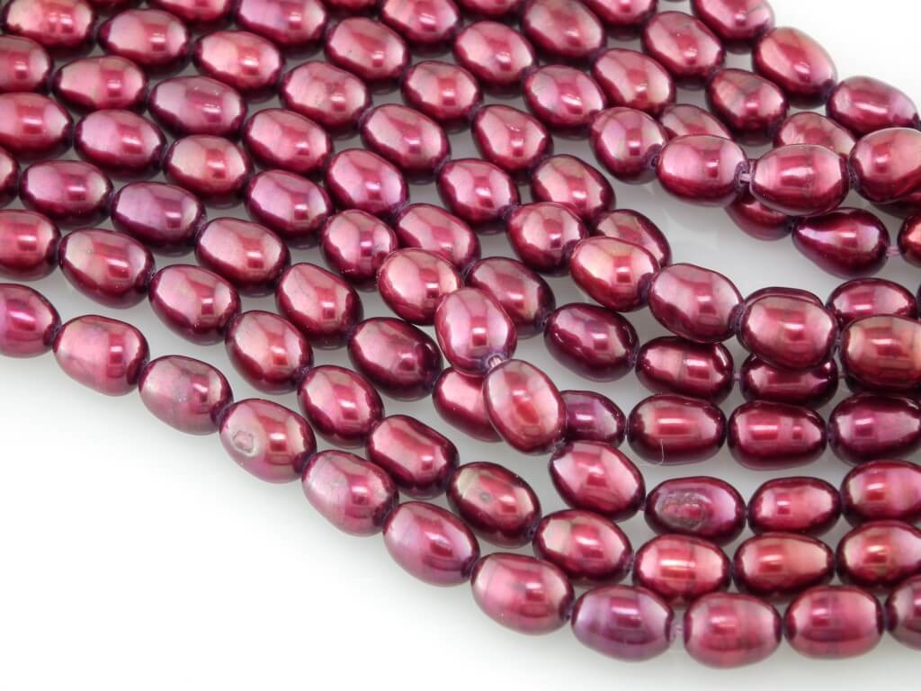 Burgundy Red Rice Pearls