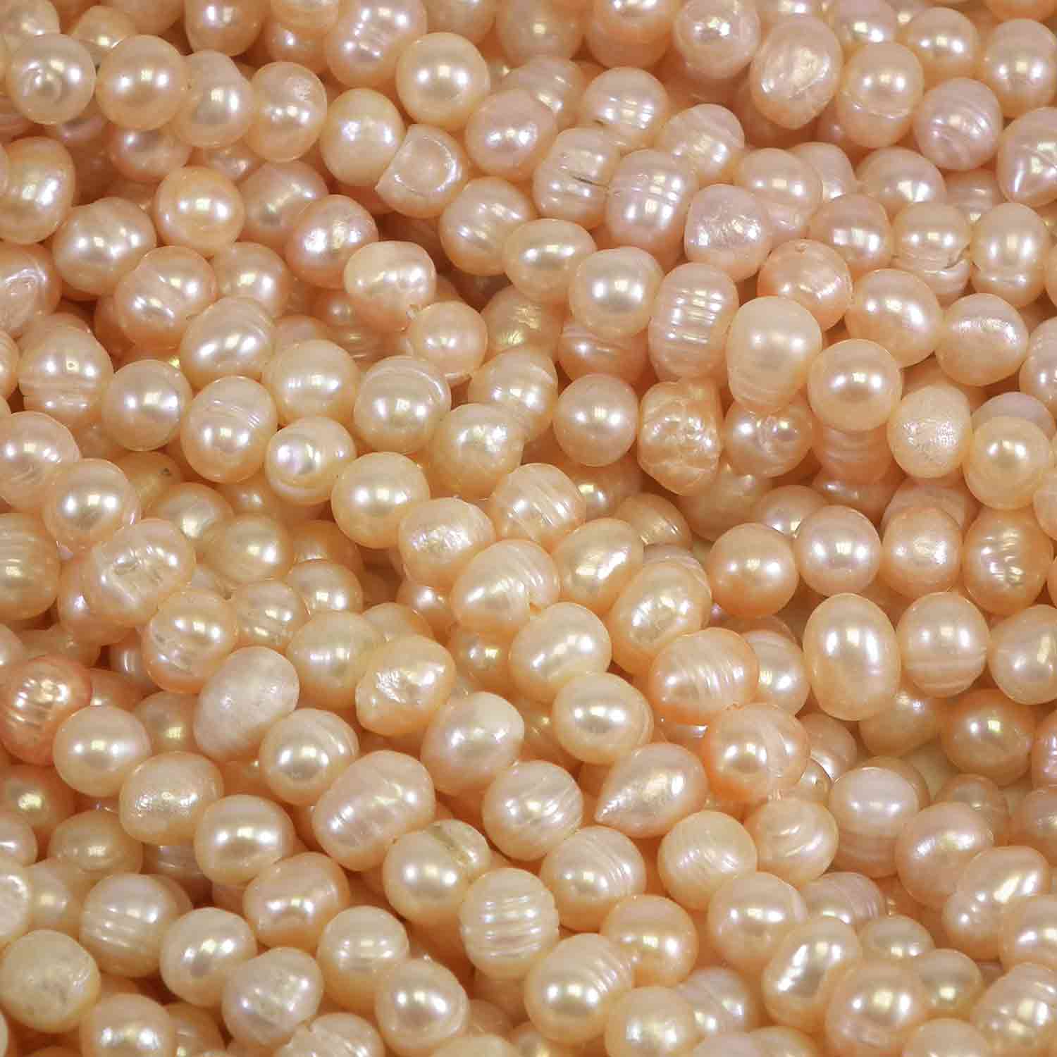 Freshwater Potato Pearls peach