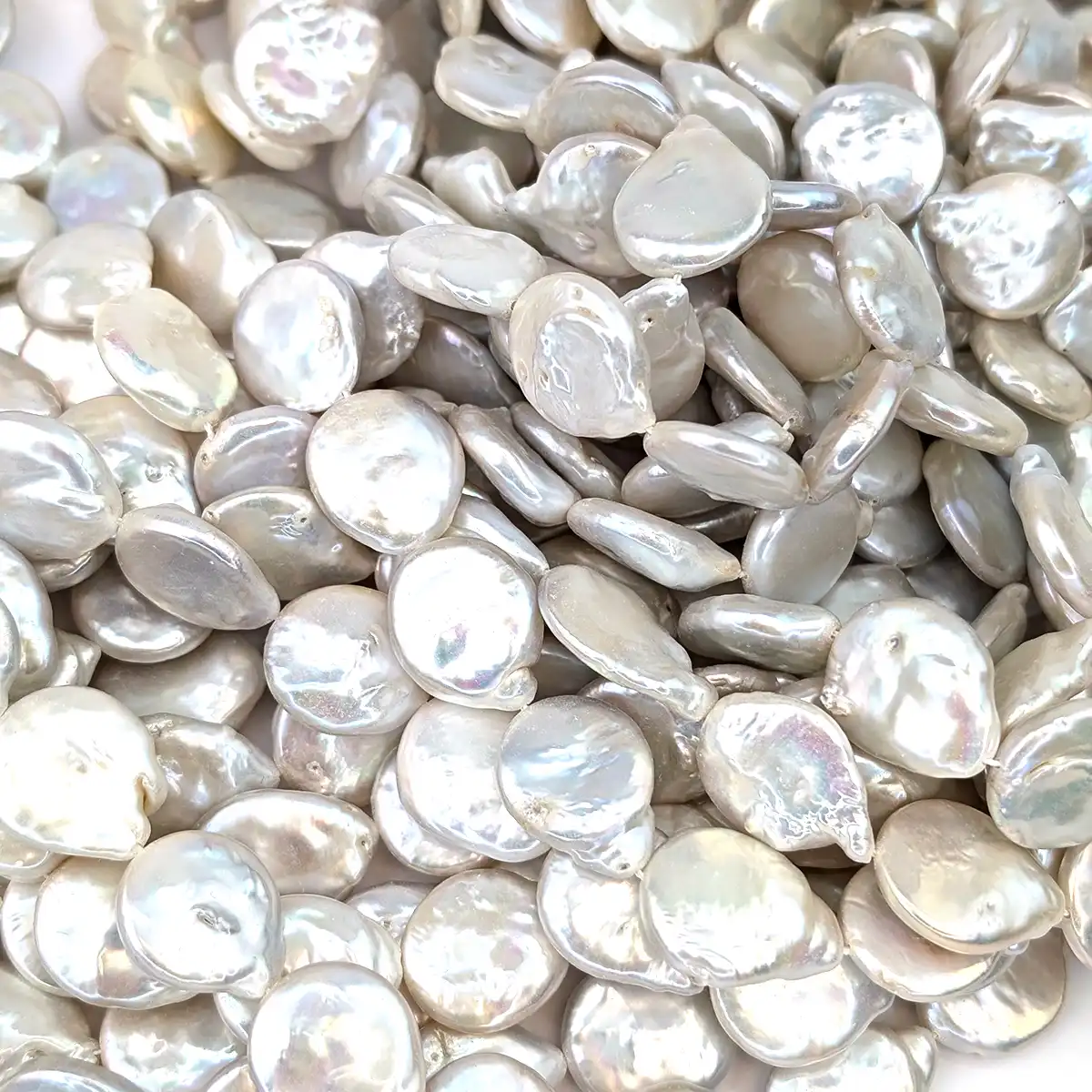 Tailed Coin Pearls with a good Lustre