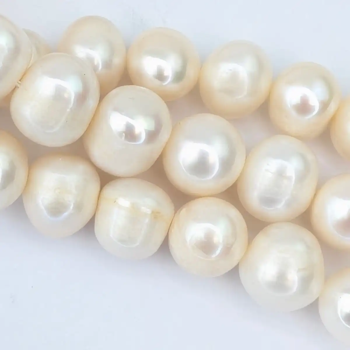 White Oval Pearls