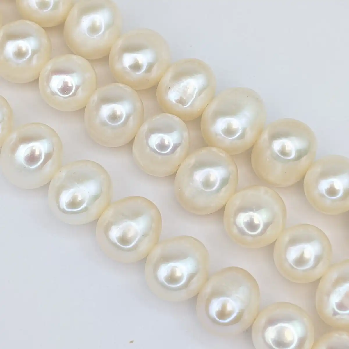 Oval 8mm Loose Pearl String
