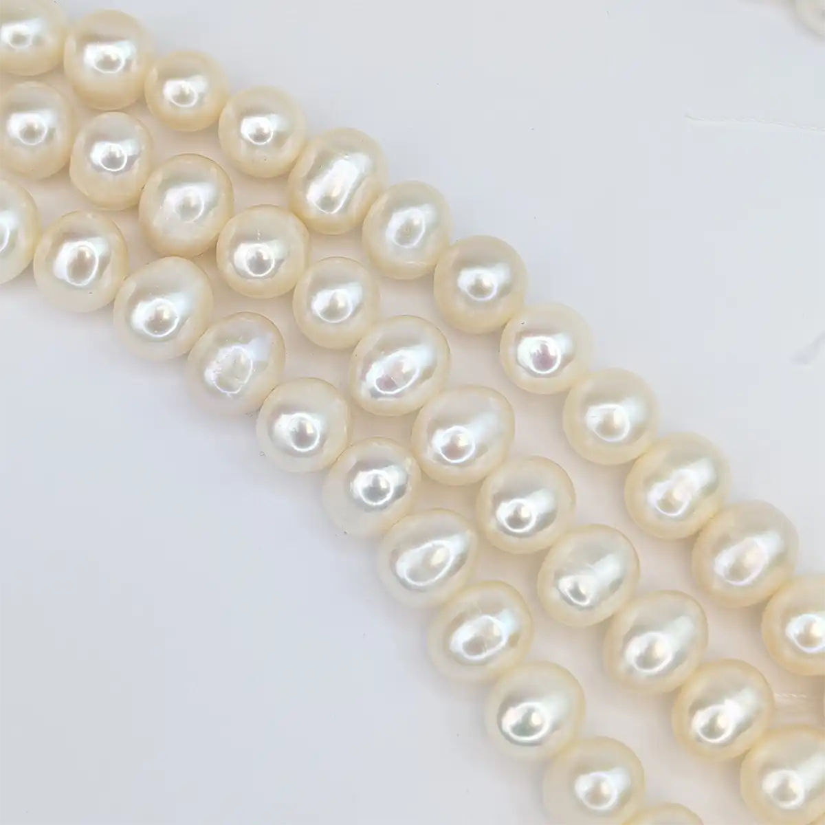 Oval 8mm Loose Pearl String