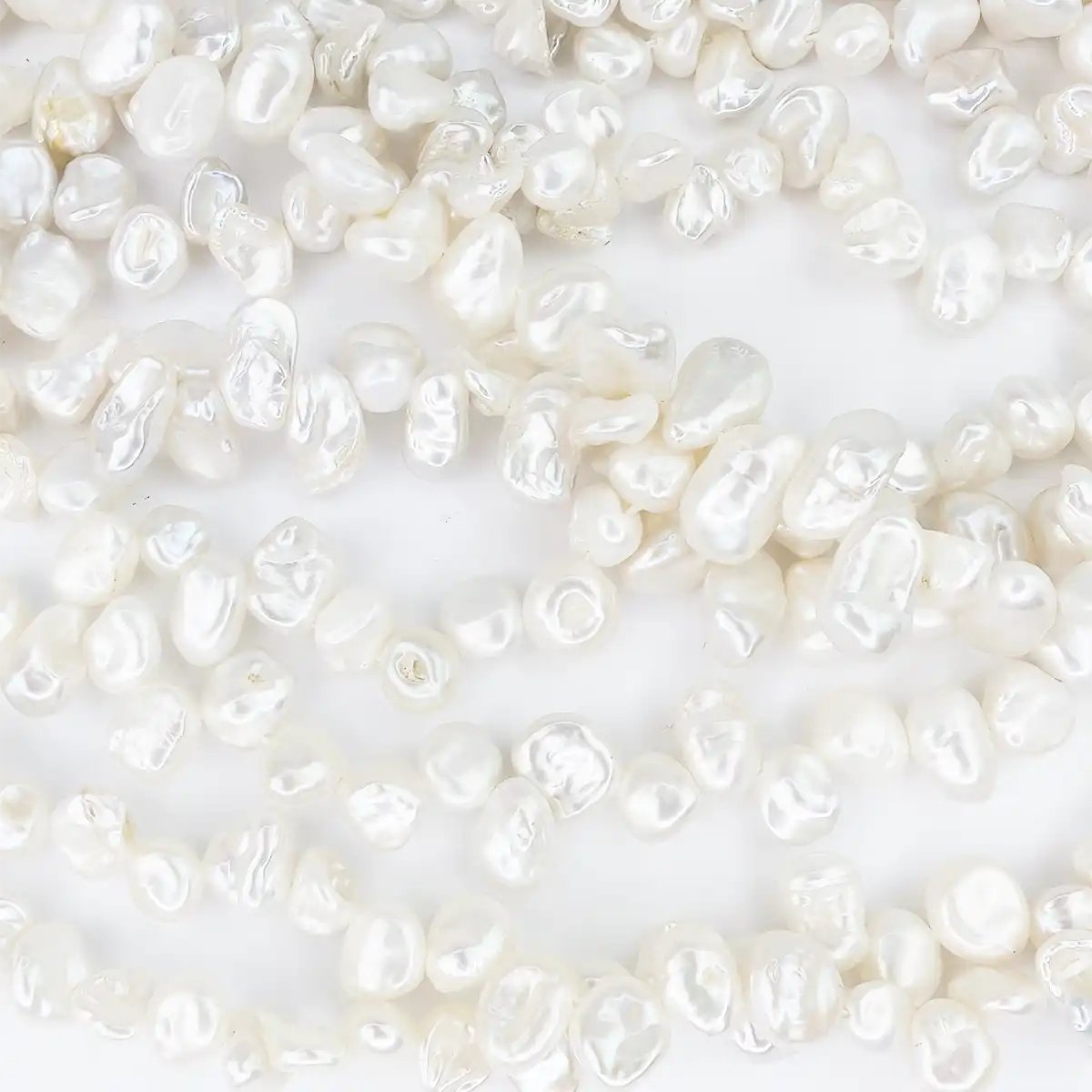 Small Keshi Pearl String, Excellent Lustre