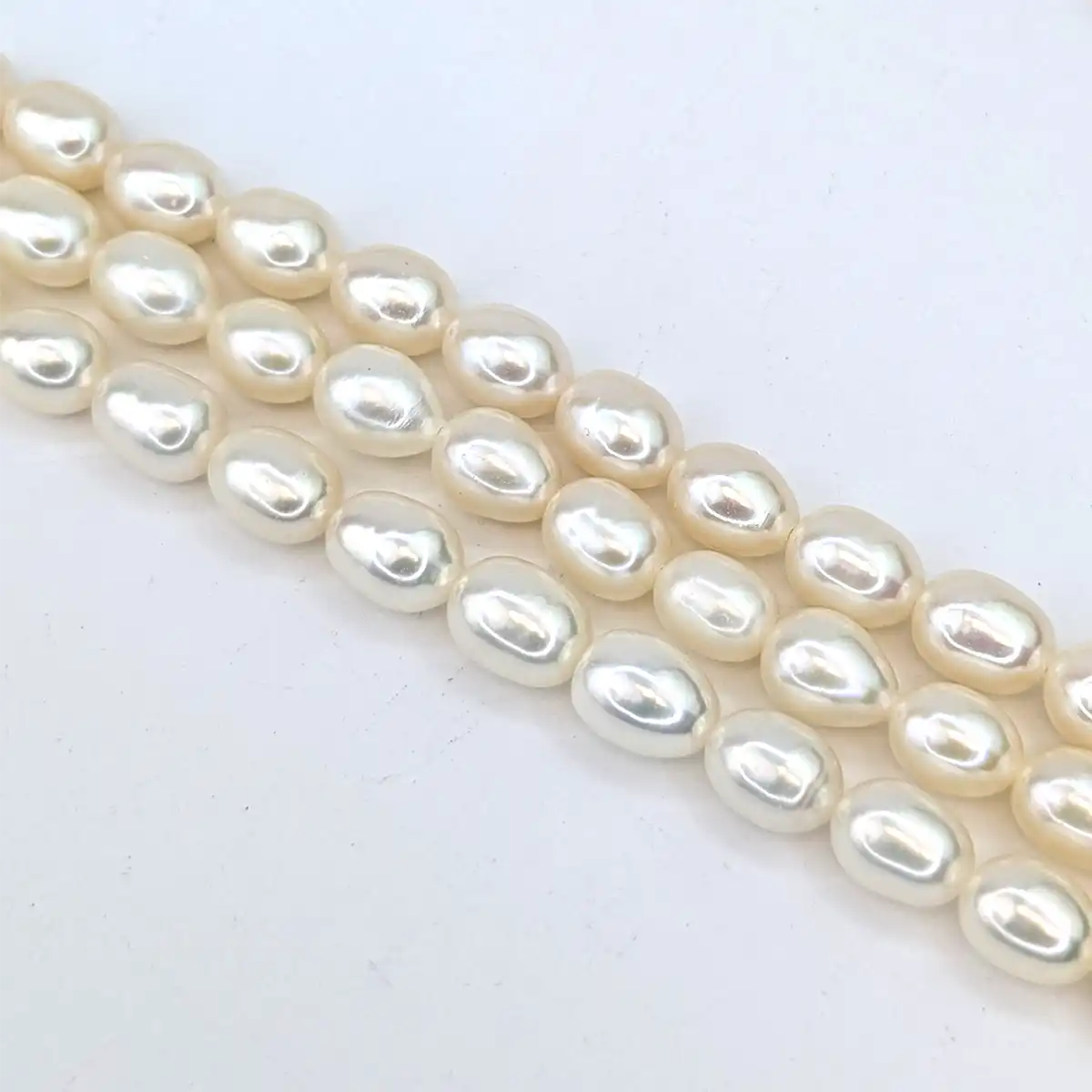 AA Rice Pearls - Freshwater white pearl string