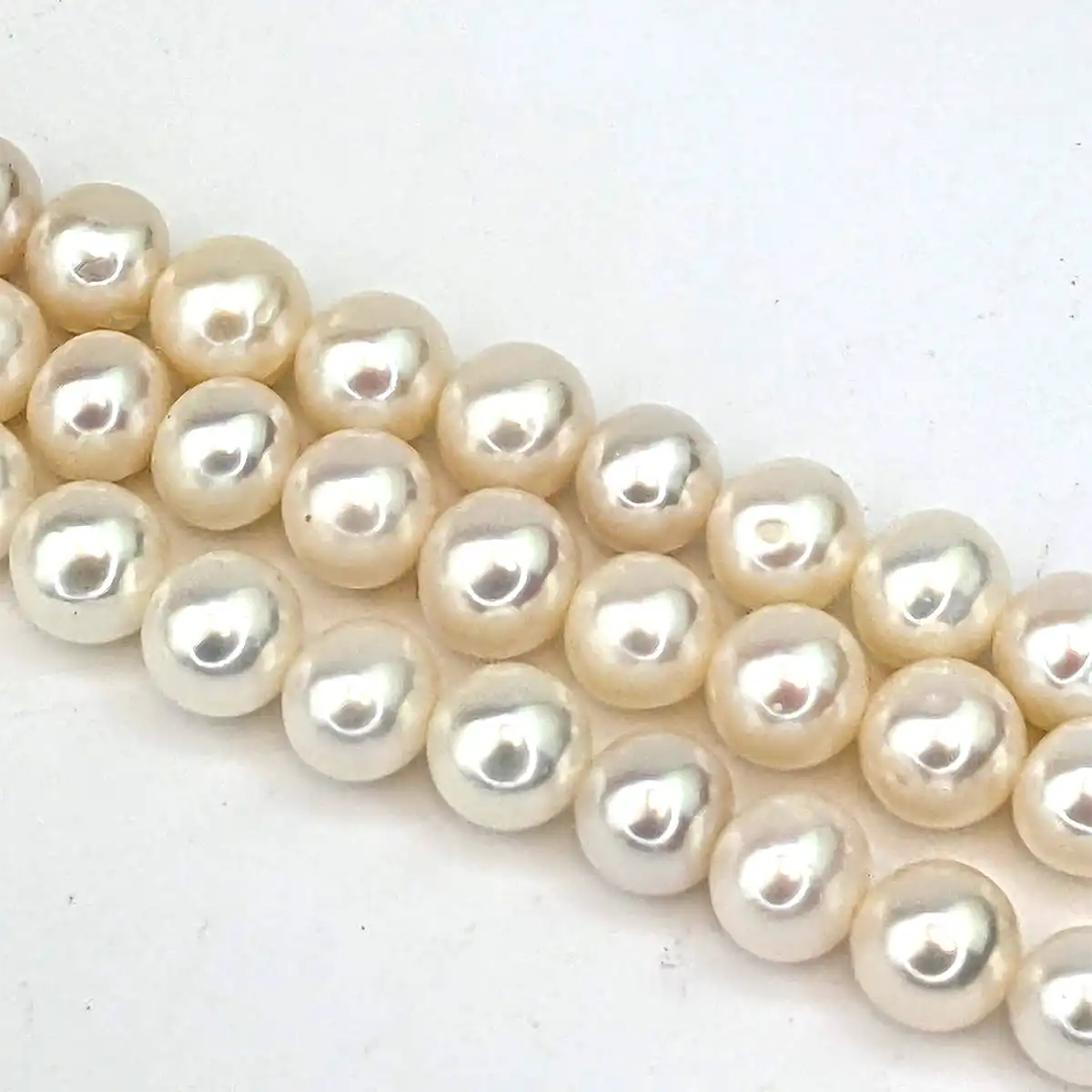 Freshwater Round Pearl String - White 6mm