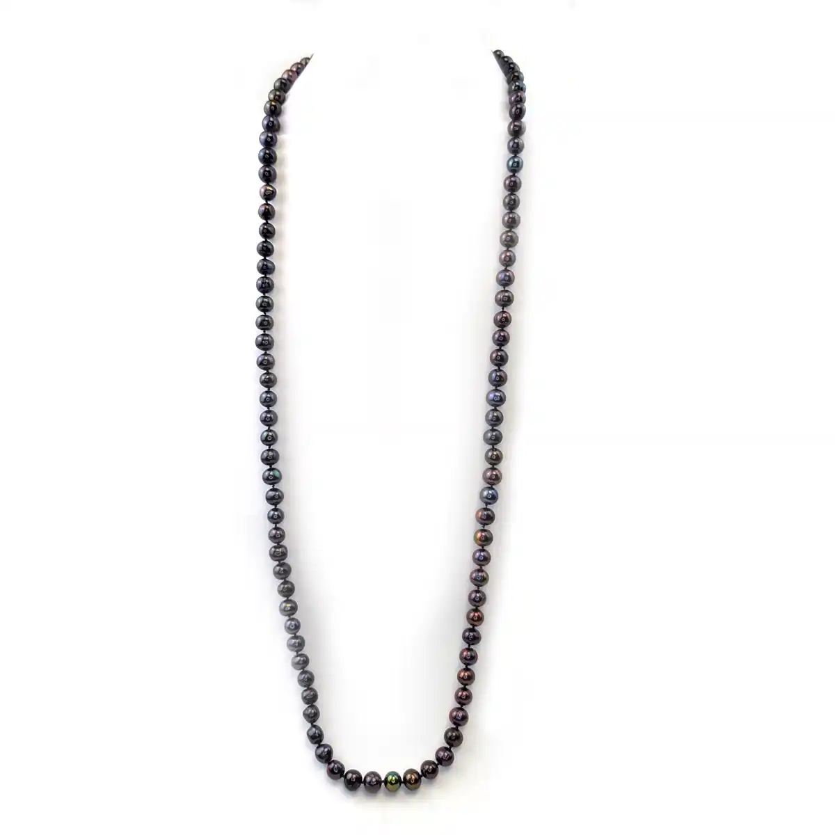 Peacock Black Freshwater Pearl Necklace