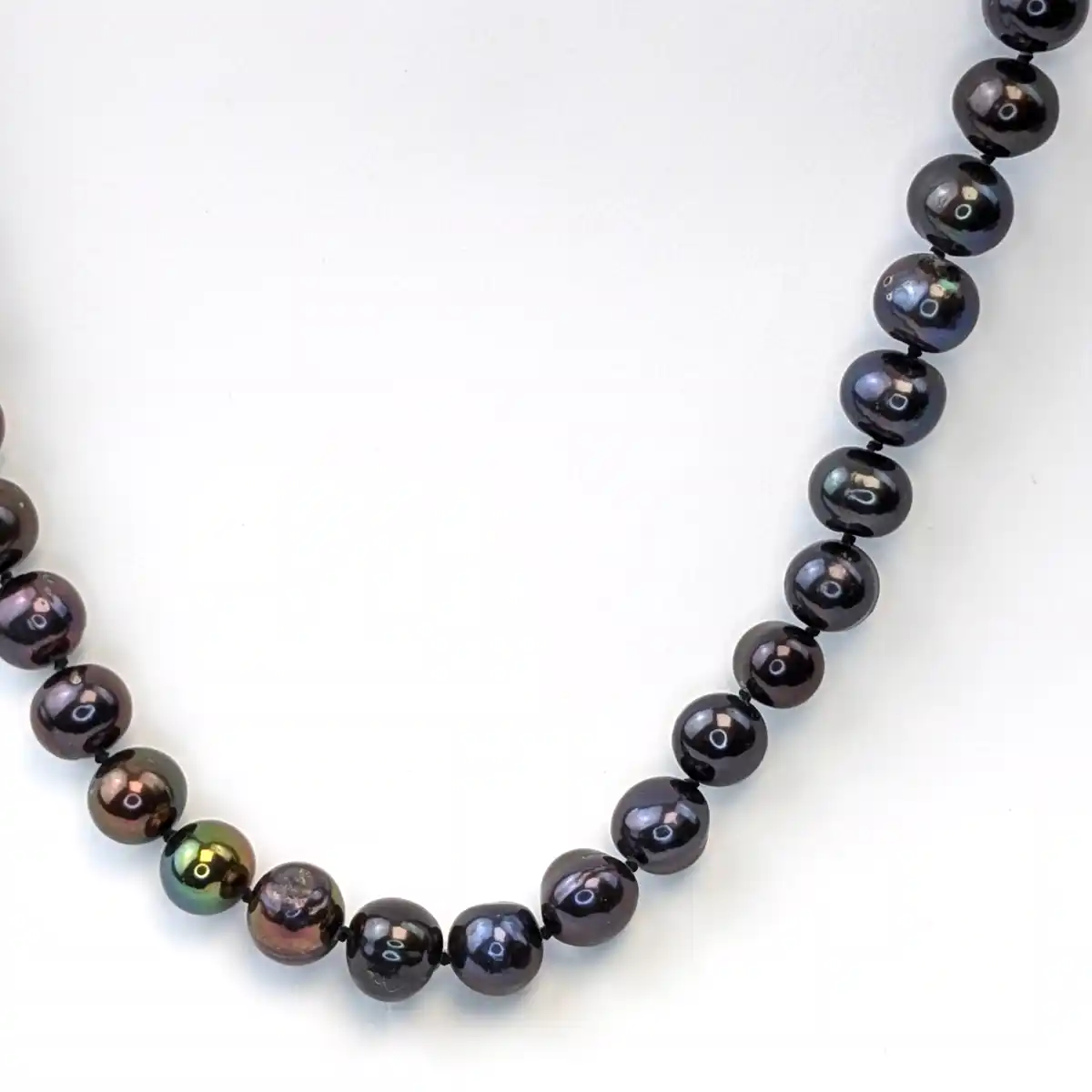 Peacock Black Freshwater Pearl Necklace