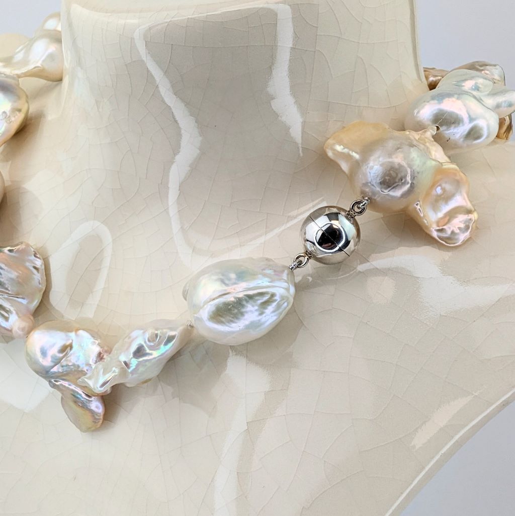Baroque White Pearl Necklace