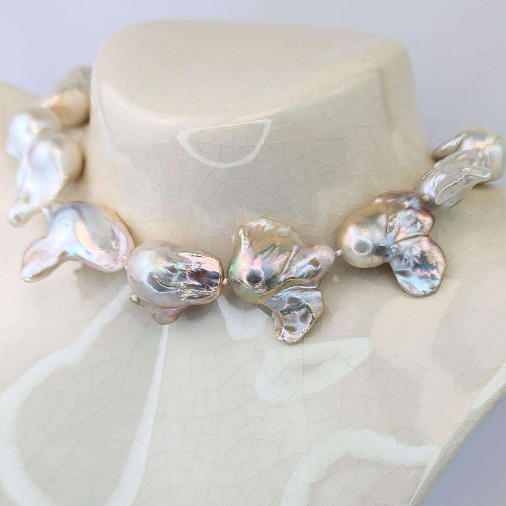 Baroque White Pearl Necklace
