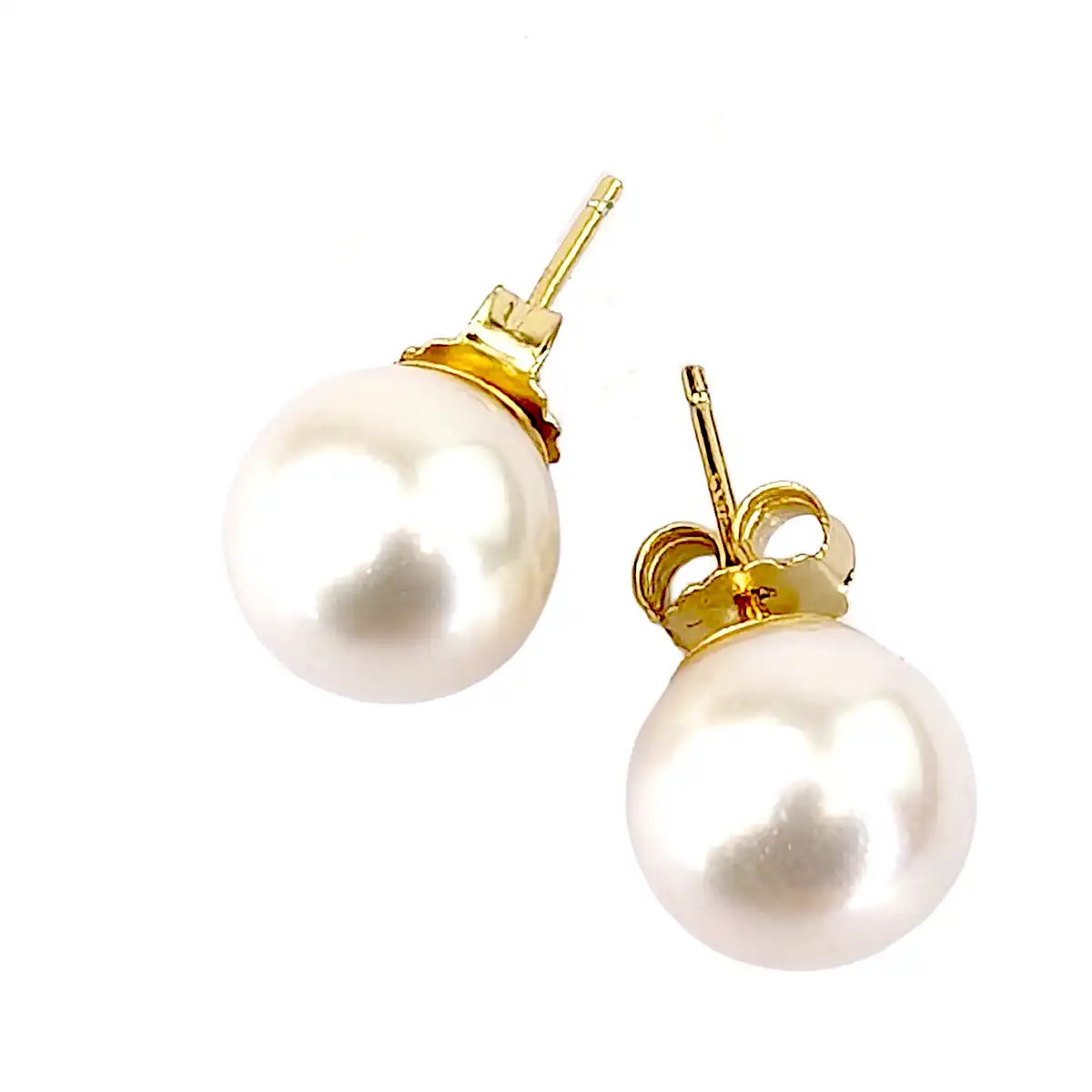 Large Pearl and Silver Studs