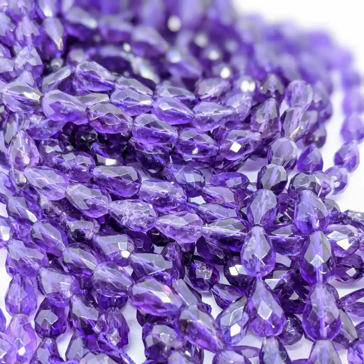 Amethyst Teardrop Beads