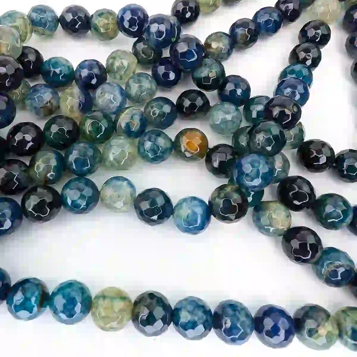 Blue-Green Agate Beads