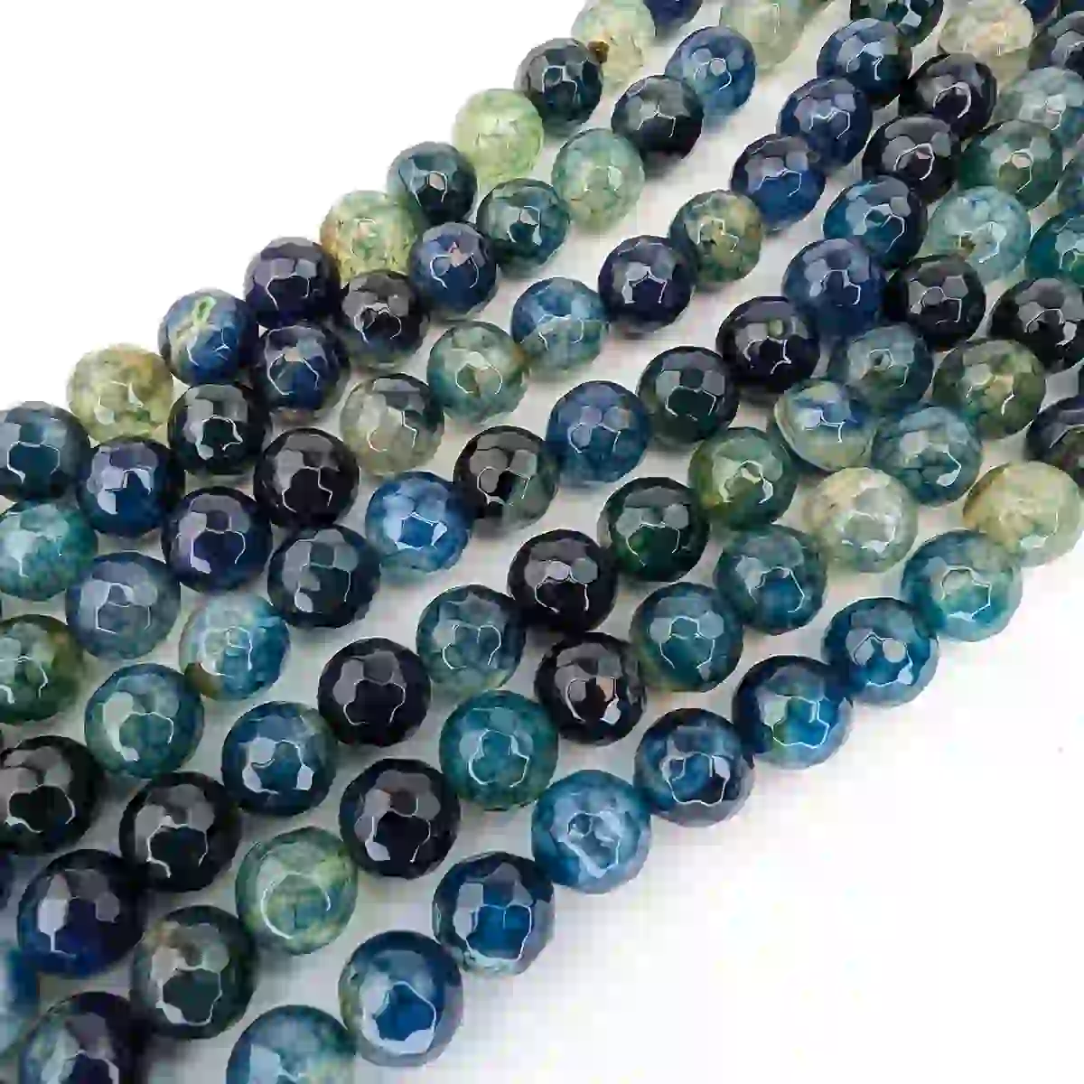Blue-Green Agate Beads