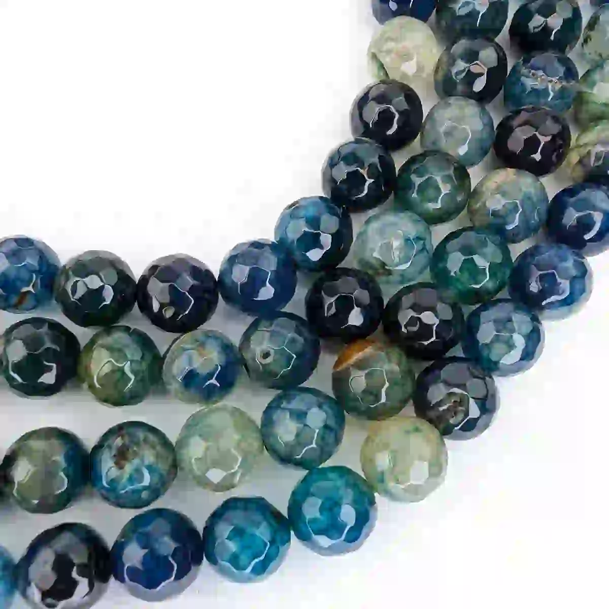 Blue-Green Agate Beads