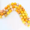 Yellow-Orange Faceted Agate Beads