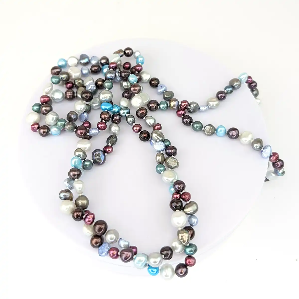 48-inch Winter Warmth Endless Pearl Necklace